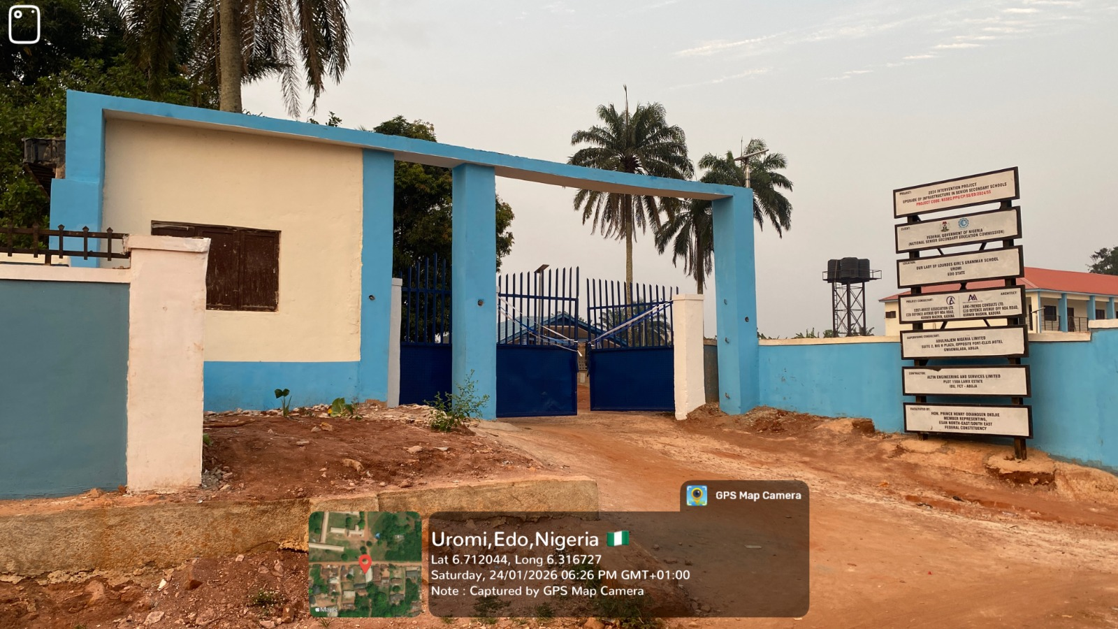 School gate construction, Our Lady of Lourdes
