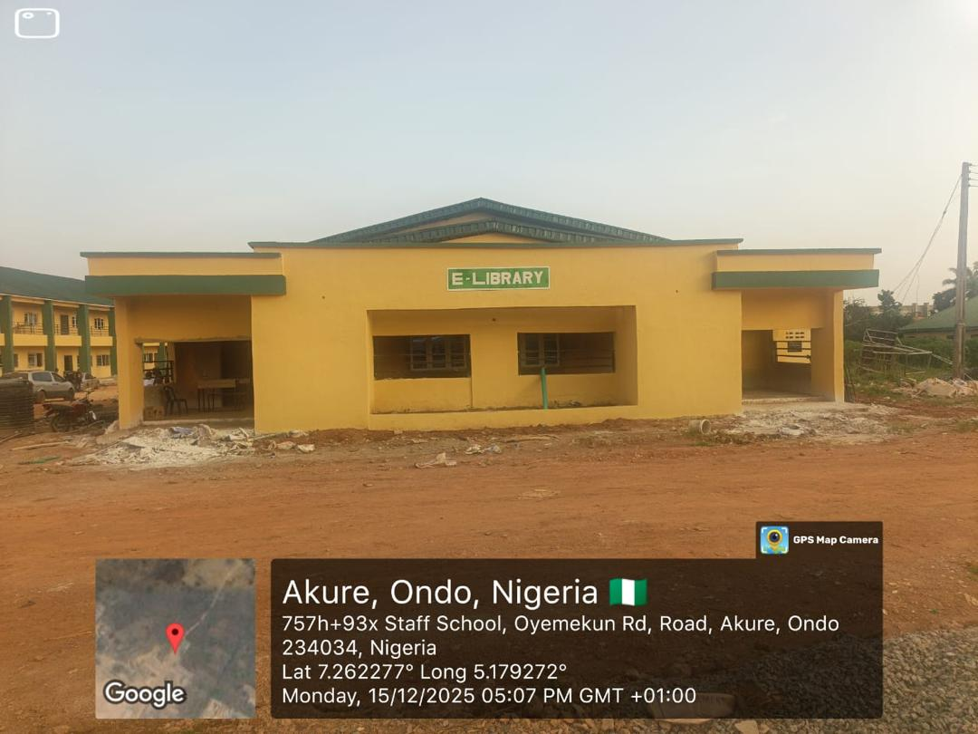 E-Library renovation, Oyemekun Grammar School